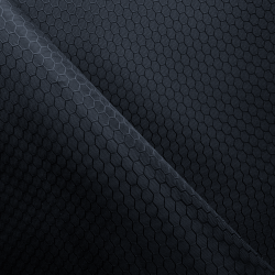Ткань Оксфорд 300D PU Рип-Стоп СОТЫ, цвет Черный (на отрез)  в Звенигороде