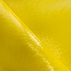 Ткань ПВХ 600 гр/м2 плотная, Жёлтый (Ширина 150см), на отрез  в Звенигороде