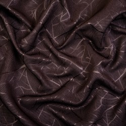 Ткань Блэкаут для штор &quot;Ледовое тиснение цвет Темно-Коричневый&quot; (на отрез)  в Звенигороде