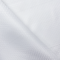 Ткань Оксфорд 300D PU Рип-Стоп СОТЫ, цвет Белый (на отрез)  в Звенигороде