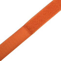 Контактная лента 25мм цвет Оранжевый (велькро-липучка, на отрез)  в Звенигороде