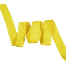 Окантовочная лента-бейка, цвет Жёлтый 22мм (на отрез)  в Звенигороде